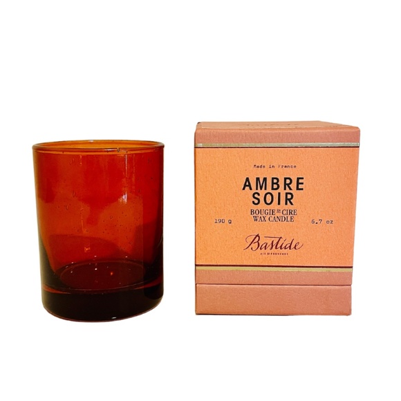 Bastide Aix en Provence Amber Soir Empty Bubble Glass Candle Holder Vessel 6.7oz - Picture 1 of 7